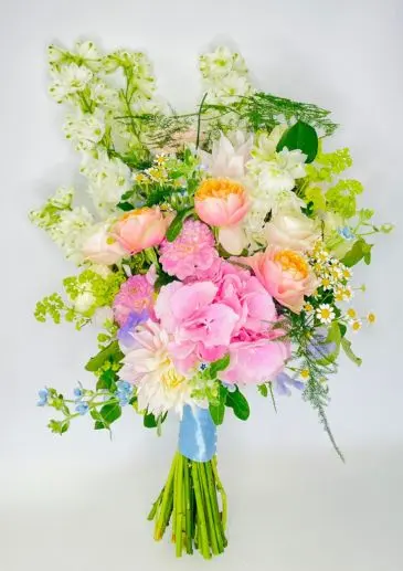 Garden flowers wedding bouquet for a bride
